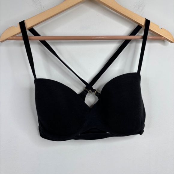 Third Love 24/7 Pima Cotton T-Shirt Bra 34D Set of 2 Lined Underwire Black White - Picture 5 of 11